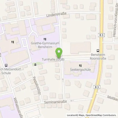 Standortübersicht der Tankstelle Gruppen-Gas- und Elektrizitätswerk Bergstraße AG in 64625 Bensheim
