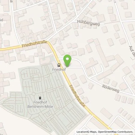 Standortübersicht der Tankstelle Gruppen-Gas- und Elektrizitätswerk Bergstraße AG in 64625 Bensheim