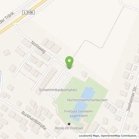 Standortübersicht der Tankstelle Gruppen-Gas- und Elektrizitätswerk Bergstraße AG in 64342 Seeheim-Jugenheim