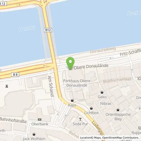 Standortübersicht der Tankstelle SMATRICS GmbH & Co KG in 94032 Passau