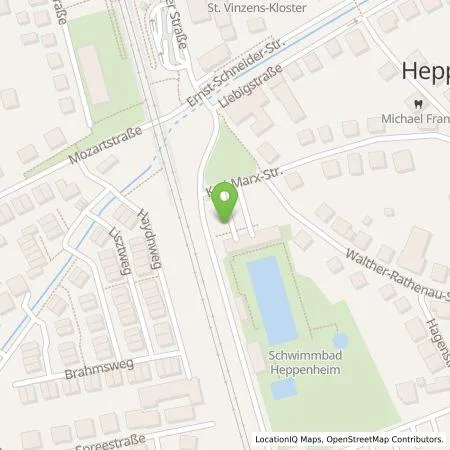 Standortübersicht der Tankstelle Gruppen-Gas- und Elektrizitätswerk Bergstraße AG in 64646 Heppenheim (Bergstraße)