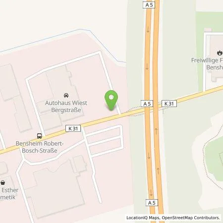 Standortübersicht der Tankstelle Gruppen-Gas- und Elektrizitätswerk Bergstraße AG in 64625 Bensheim