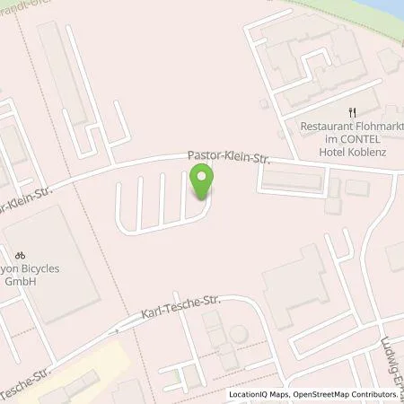 Standortübersicht der Tankstelle Energieversorgung Mittelrhein AG in 56073 Koblenz