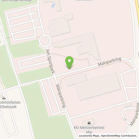 Standortübersicht der Tankstelle Stadtwerke Würzburg AG in 97246 Eibelstadt