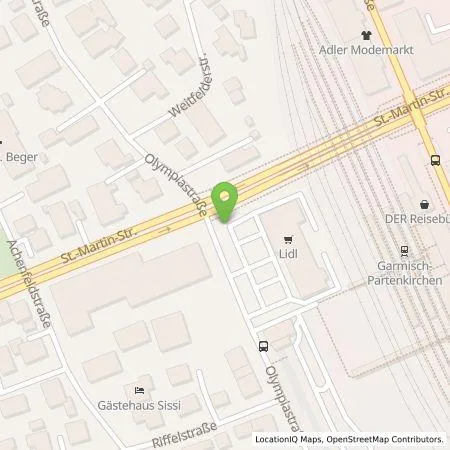 Standortübersicht der Tankstelle Lidl Dienstleistung GmbH & Co. KG in 82467 Garmisch-Partenkirchen