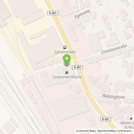 Standortübersicht der Tankstelle Q1 Energie AG in 48431 Rheine