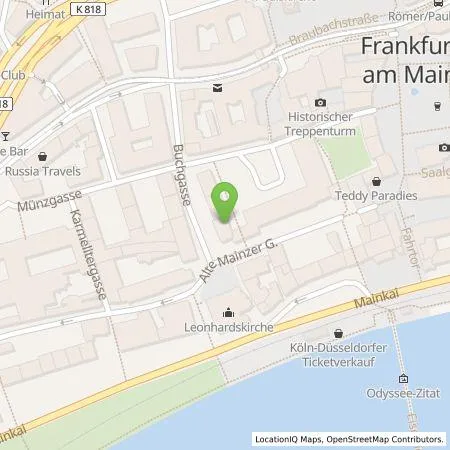 Standortübersicht der Tankstelle Qwello Deutschland GmbH in 60311 Frankfurt am Main