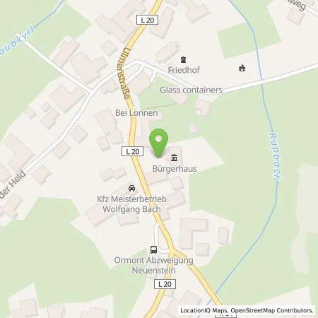 Standortübersicht der Tankstelle Qwello Deutschland GmbH in 54597 Ormont