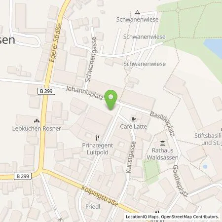 Standortübersicht der Tankstelle Qwello Deutschland GmbH in 95652 Waldsassen