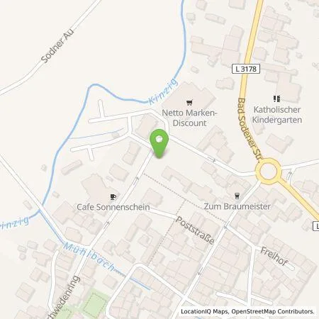 Standortübersicht der Tankstelle Qwello Deutschland GmbH in 63628 Bad Soden-Salmünster