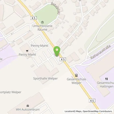 Standortübersicht der Tankstelle Qwello Deutschland GmbH in 45527 Hattingen