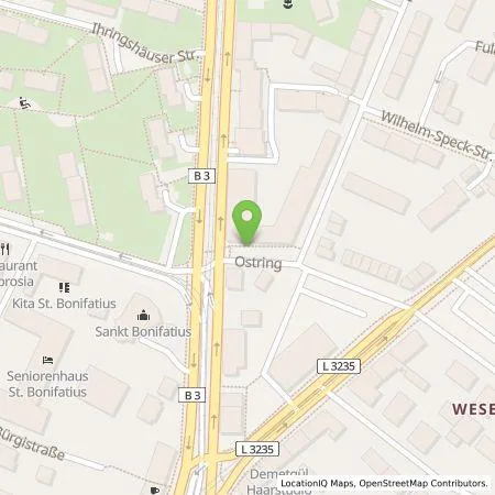 Standortübersicht der Tankstelle Qwello Deutschland GmbH in 34125 Kassel