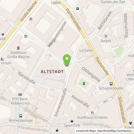 Standortübersicht der Tankstelle Qwello Deutschland GmbH in 55116 Mainz