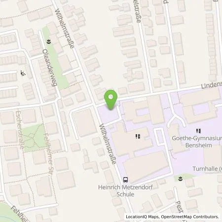 Standortübersicht der Tankstelle Gruppen-Gas- und Elektrizitätswerk Bergstraße AG in 64625 Bensheim