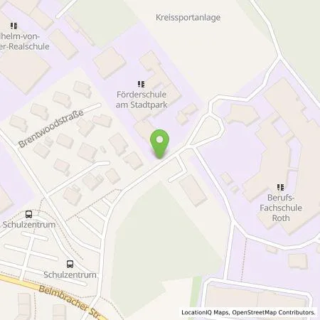 Standortübersicht der Tankstelle Energie Service GmbH der Stadtwerke Roth in 91154 Roth