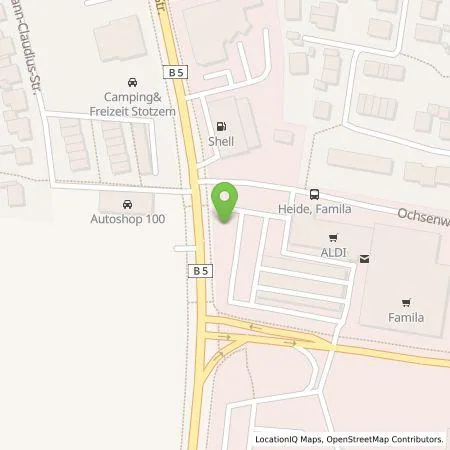 Standortübersicht der Tankstelle EWE Go HOCHTIEF Ladepartner GmbH & Co. KG in 25746 Heide