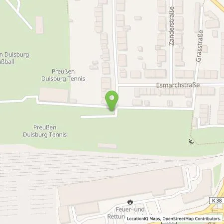 Standortübersicht der Tankstelle Stadtwerke Duisburg AG in 47058 Duisburg