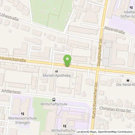 Standortübersicht der Tankstelle EDE - Energiedienst Erlangen GmbH in 91052 Erlangen
