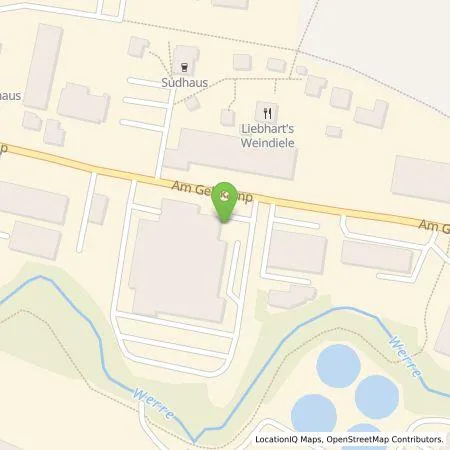 Standortübersicht der Tankstelle Stadtwerke Detmold GmbH in 32758 Detmold