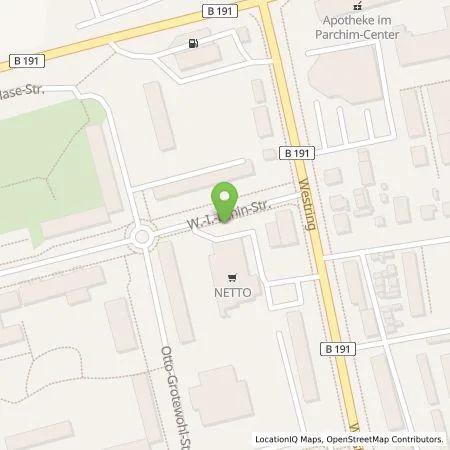 Standortübersicht der Tankstelle Vattenfall Smarter Living GmbH in 19370 Parchim