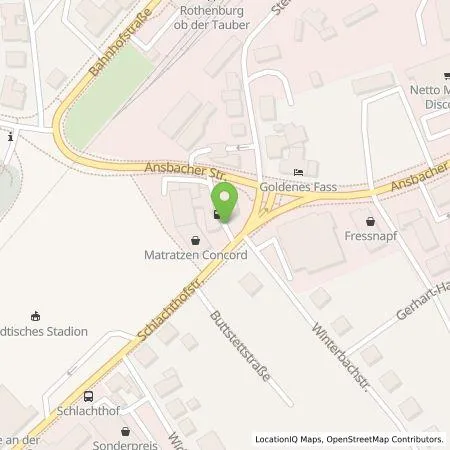 Standortübersicht der Tankstelle BP Europa SE in 91541 Rothenburg