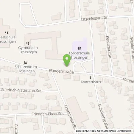 Standortübersicht der Tankstelle Stadtwerke Trossingen GmbH in 78647 Trossingen