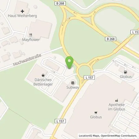 Standortübersicht der Tankstelle EWE Go GmbH in 66679 Losheim am See