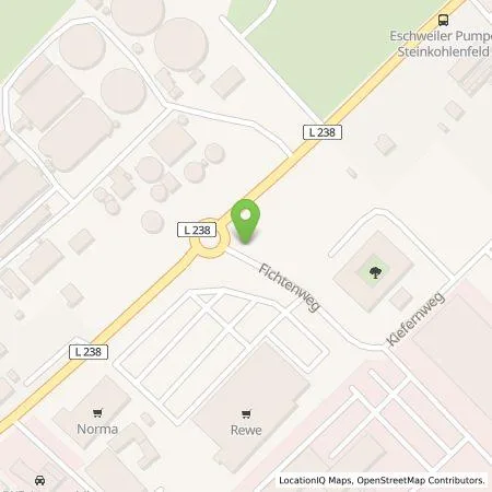 Standortübersicht der Tankstelle EnBW mobility+ AG und Co.KG in 52249 Eschweiler