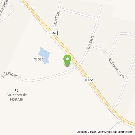 Standortübersicht der Tankstelle Osnabrücker Parkstätten-Betriebsgesellschaft mbH in 49638 Nortrup