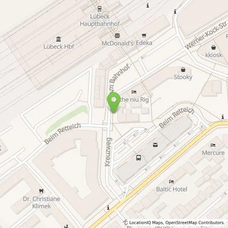 Standortübersicht der Tankstelle Stadtwerke Lübeck Energie GmbH in 23558 Lübeck