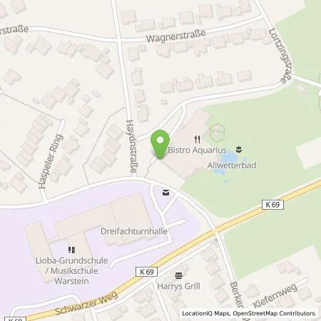 Standortübersicht der Tankstelle Stadtwerke Warstein Eigenbetrieb in 59581 Warstein