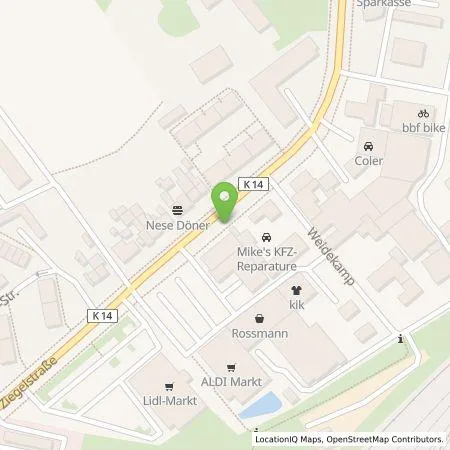 Standortübersicht der Tankstelle Stadtwerke Lübeck Energie GmbH in 23556 Lübeck