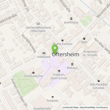 Standortübersicht der Tankstelle MVV Energie AG in 68723 Oftersheim