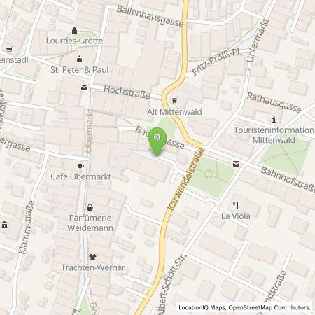 Standortübersicht der Tankstelle Energie Südbayern GmbH in 82481 Mittenwald