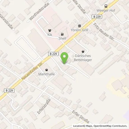 Standortübersicht der Tankstelle amperio GmbH in 42657 Solingen