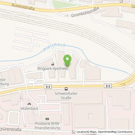 Standortübersicht der Tankstelle vryon GmbH in 97080 Würzburg