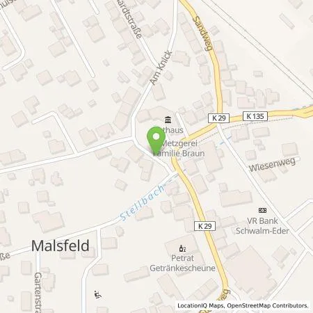 Standortübersicht der Tankstelle EAM Natur Energie GmbH in 34323 Malsfeld