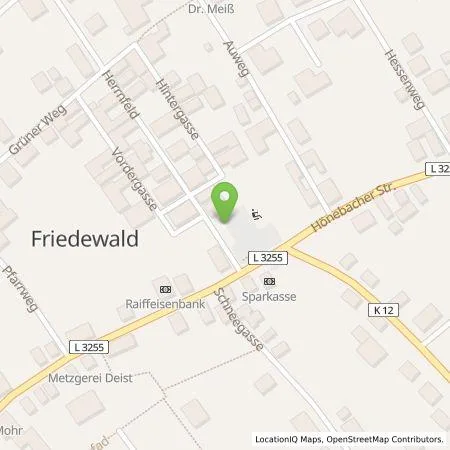 Standortübersicht der Tankstelle EAM Natur Energie GmbH in 36289 Friedewald
