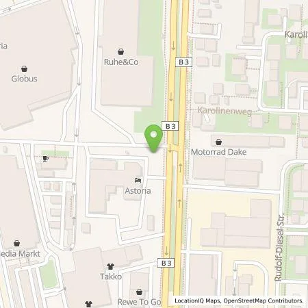 Standortübersicht der Tankstelle EAM Natur Energie GmbH in 37075 Göttingen