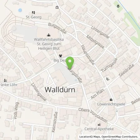 Standortübersicht der Tankstelle deer GmbH in 74731 Walldürn