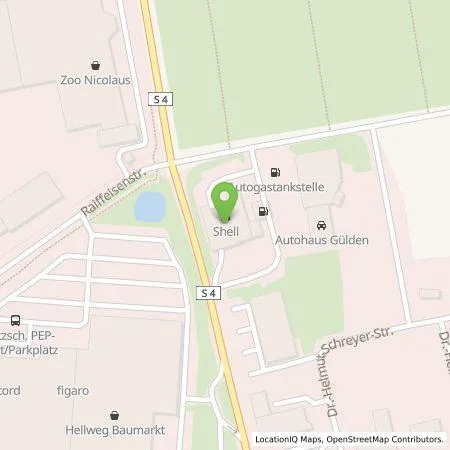 Standortübersicht der Tankstelle Shell Deutschland GmbH in 04509 Delitsch
