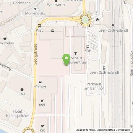 Standortübersicht der Tankstelle EWE Go GmbH in 26789 Leer (Ostfriesland)