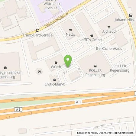 Standortübersicht der Tankstelle EWE Go GmbH in 93053 Regensburg