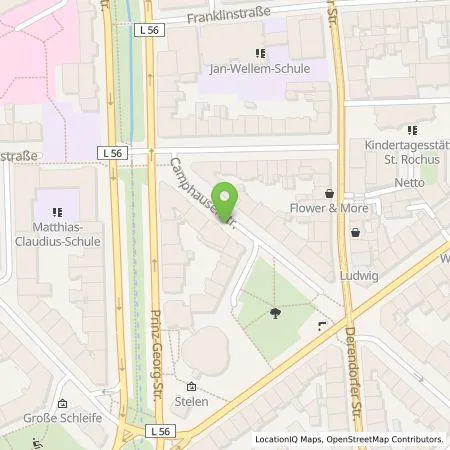 Standortübersicht der Tankstelle ubitricity Gesellschaft für verteilte Energiesysteme mbH in 40479 Düsseldorf