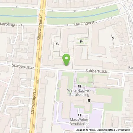 Standortübersicht der Tankstelle ubitricity Gesellschaft für verteilte Energiesysteme mbH in 40223 Düsseldorf