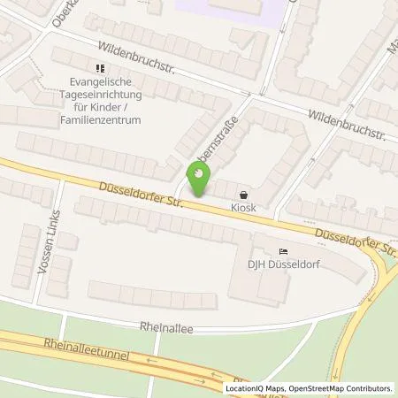 Standortübersicht der Tankstelle ubitricity Gesellschaft für verteilte Energiesysteme mbH in 40545 Düsseldorf