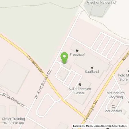 Standortübersicht der Tankstelle Audi Zentrum Passau Erich Röhr GmbH & Co. KG in 94036 Passau