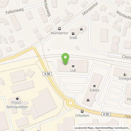 Standortübersicht der Tankstelle Shell Deutschland GmbH in 48291 Telgte