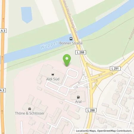 Standortübersicht der Tankstelle ALDI SÜD Immobilienverwaltungs-GmbH & Co. oHG in 51379 Leverkusen