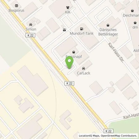 Standortübersicht der Tankstelle Univers Operations GmbH in 53859 Niederkassel